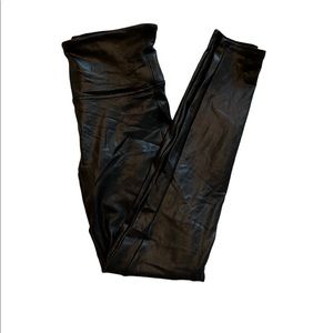 Spanx Faux Leather High Rise Leggings Size L